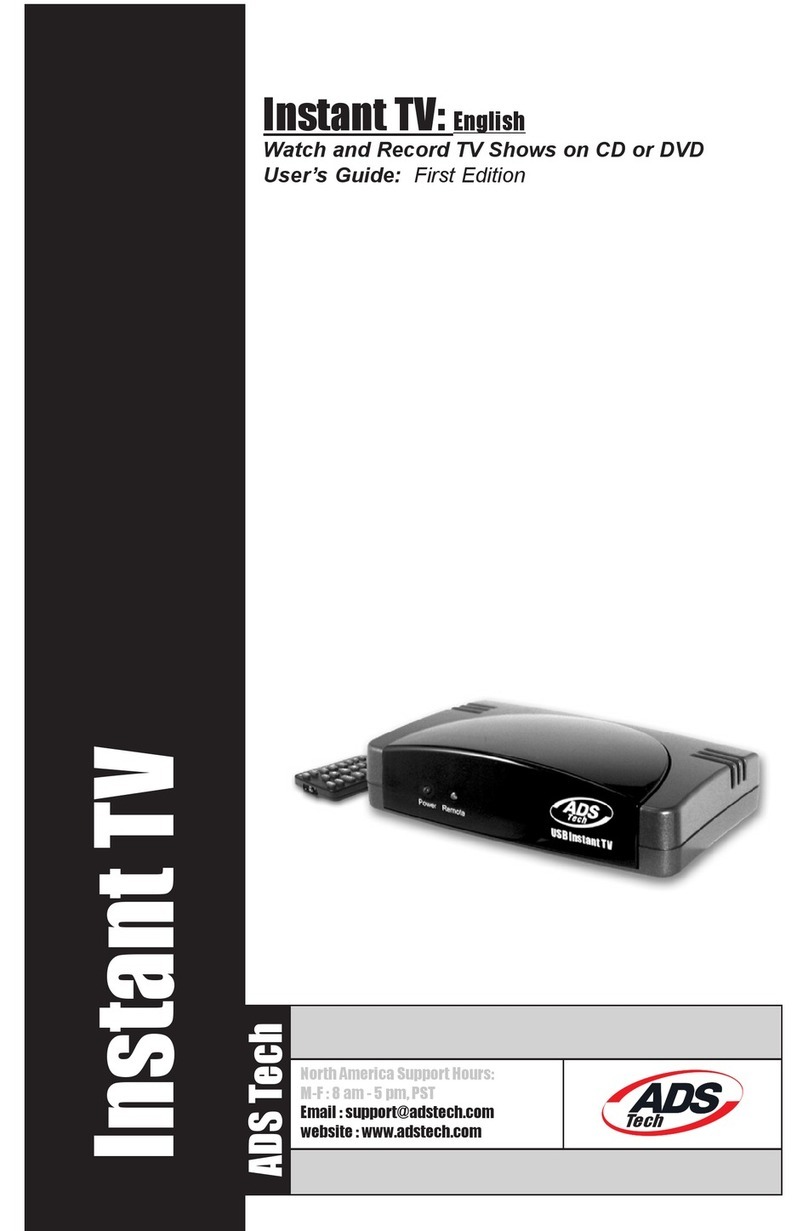 ADS Technologies USBAV-704 USB INSTANT TV user guide