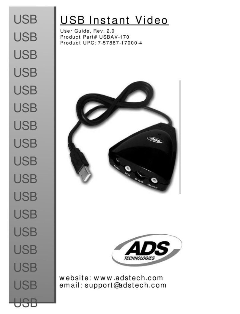 ADS Technologies USBAV-170 User manual