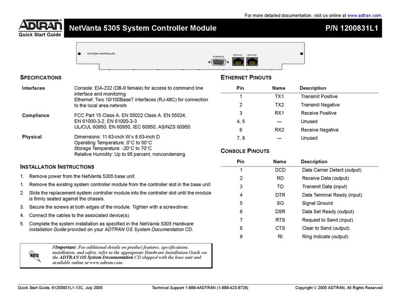 ADTRAN NetVanta 5305 quick start guide