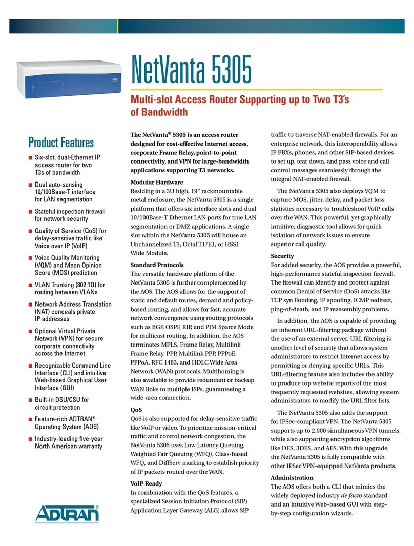 ADTRAN NetVanta 5305 User manual