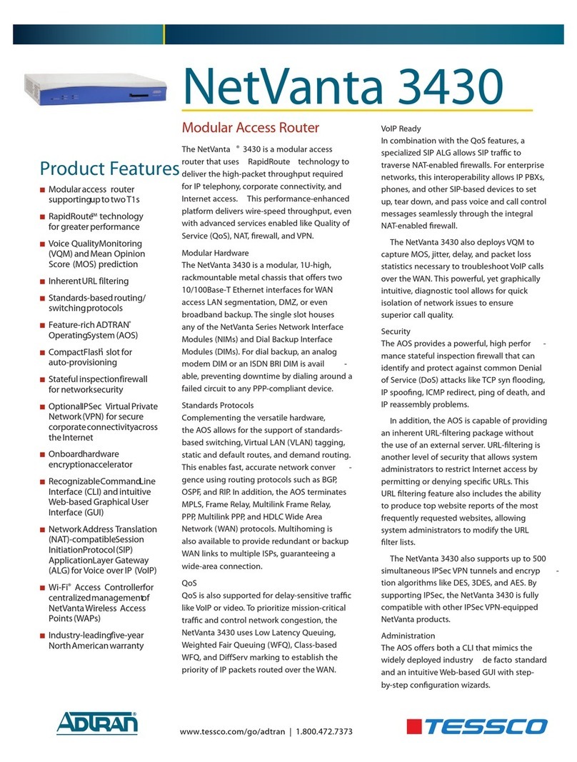ADTRAN NetVanta 3430 Specifications