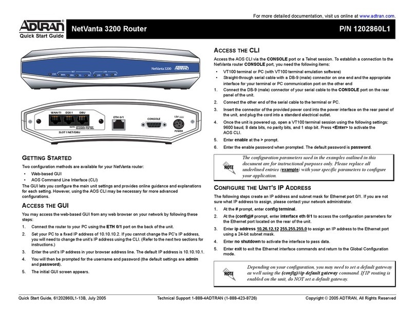 ADTRAN NetVanta 3200 series User manual