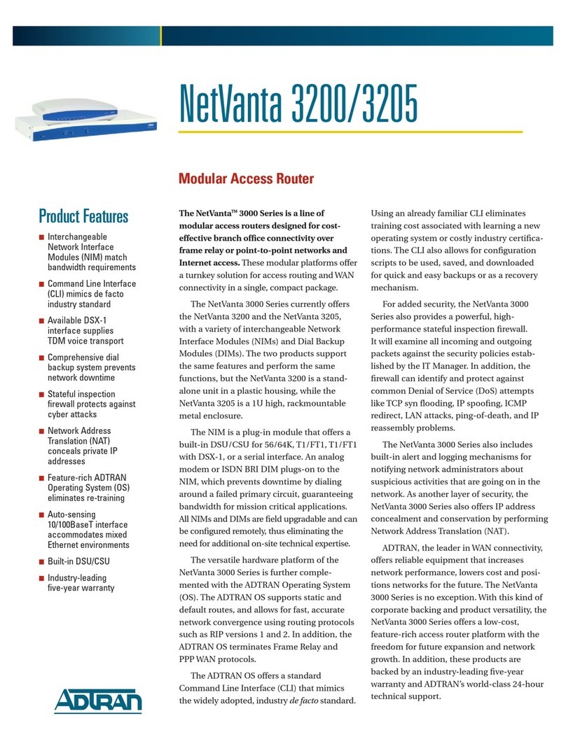 ADTRAN NetVanta 3200 series User manual