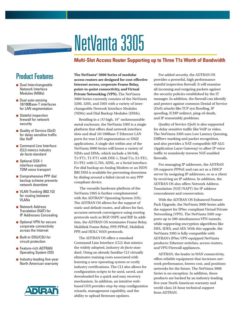 ADTRAN NetVanta 3305 Specifications