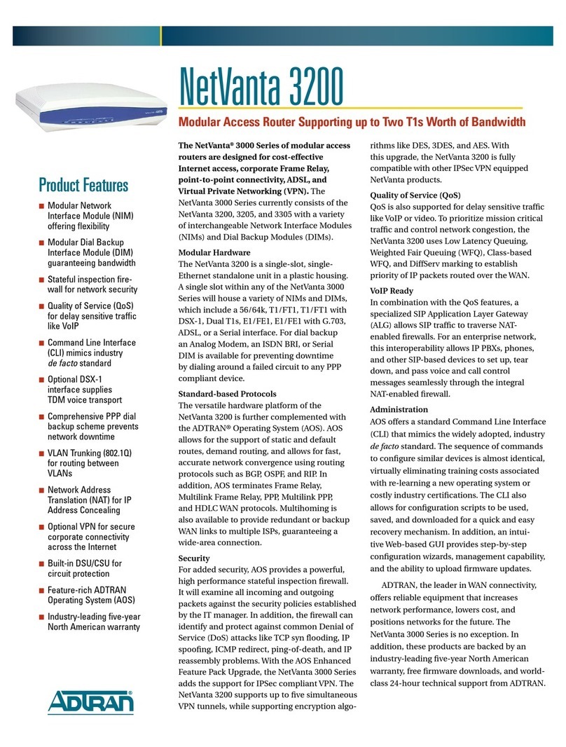 ADTRAN NetVanta 3200 series User manual