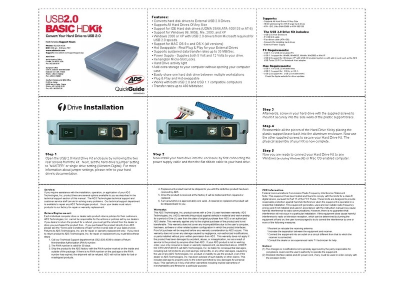 ADS Technologies USBX-833 quick guide