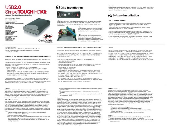 ADS Technologies USBX-834-EF quick guide