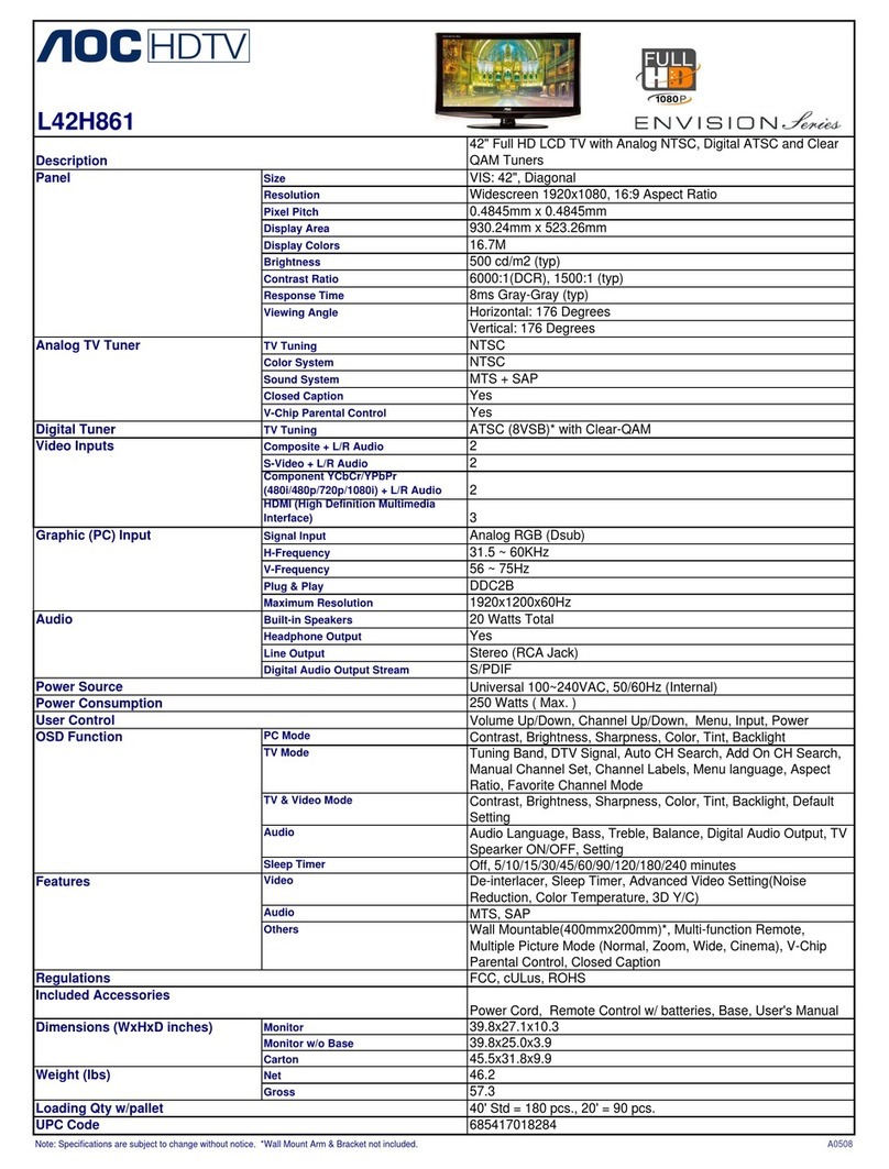 AOC L42H861 User manual