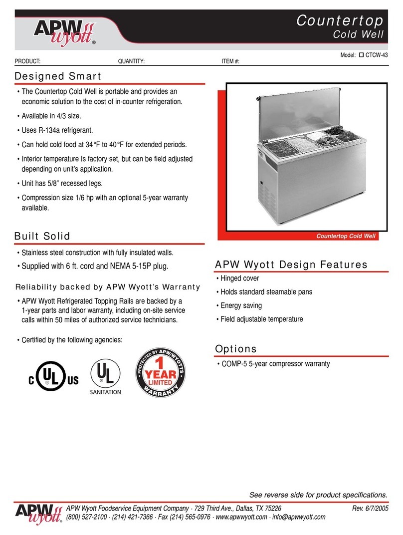 APW Wyott CTCW-43 User manual