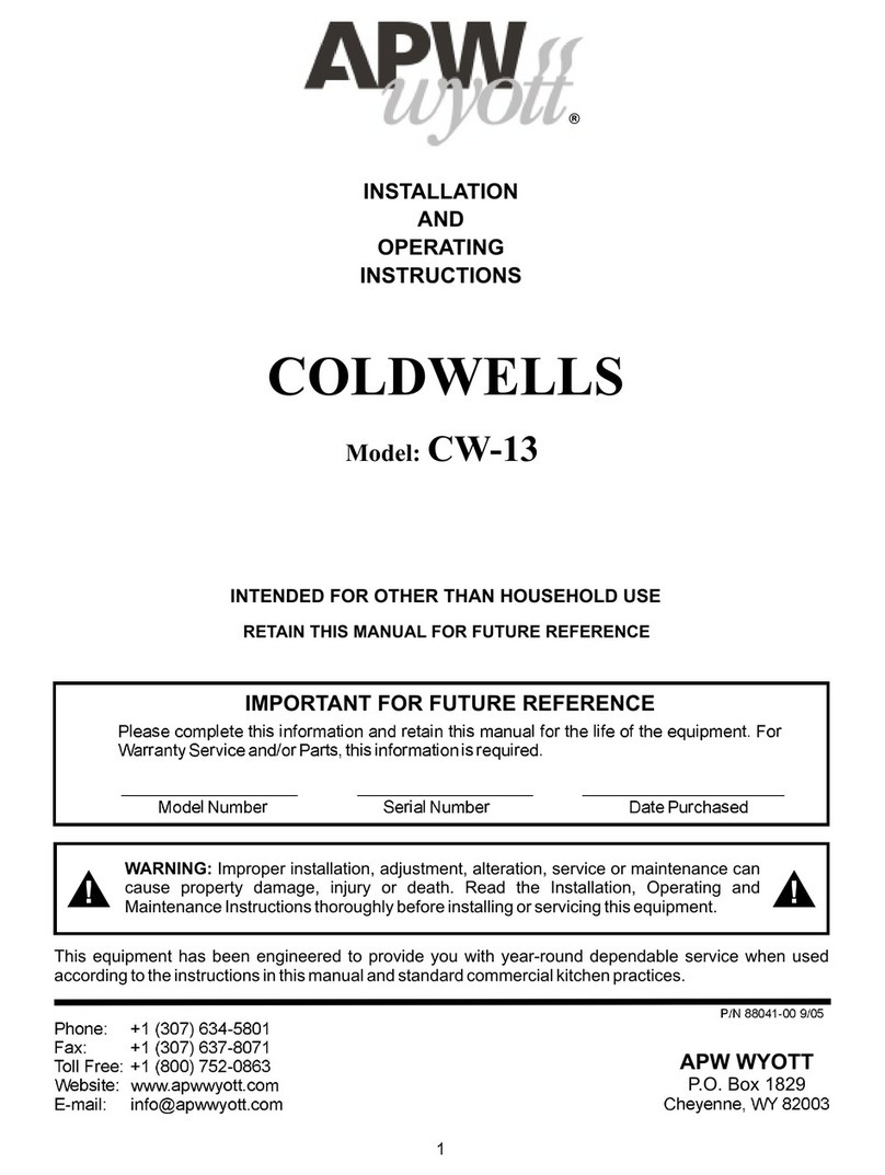 APW Wyott CW-13 User manual