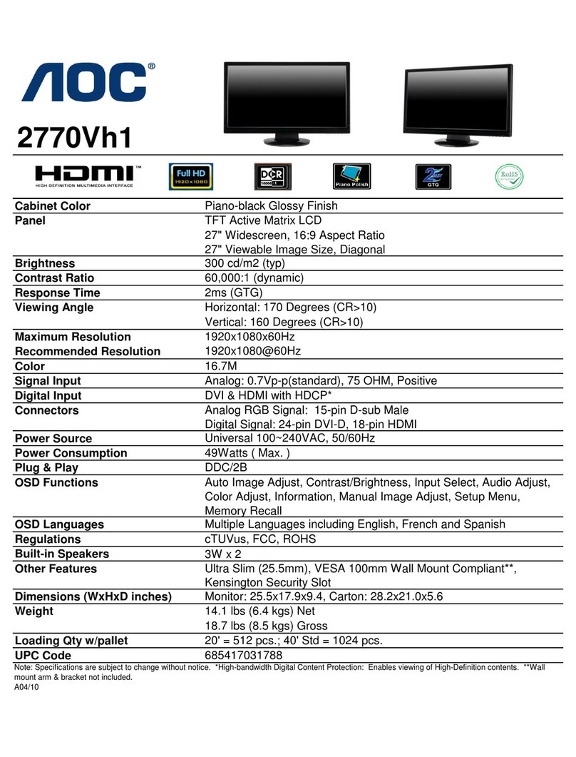 AOC 2770VH1 User manual