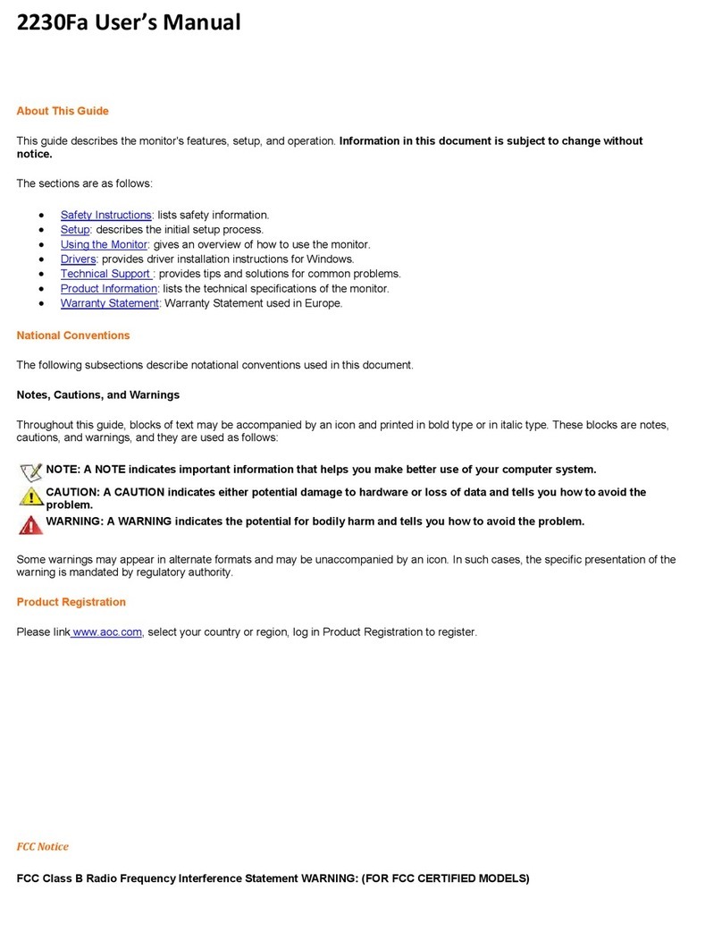 AOC 2230Fa User manual
