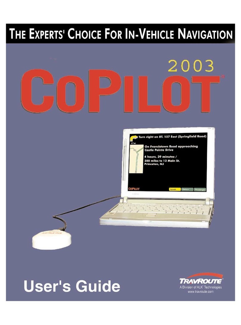 TravRoute CoPilot 2003 User manual