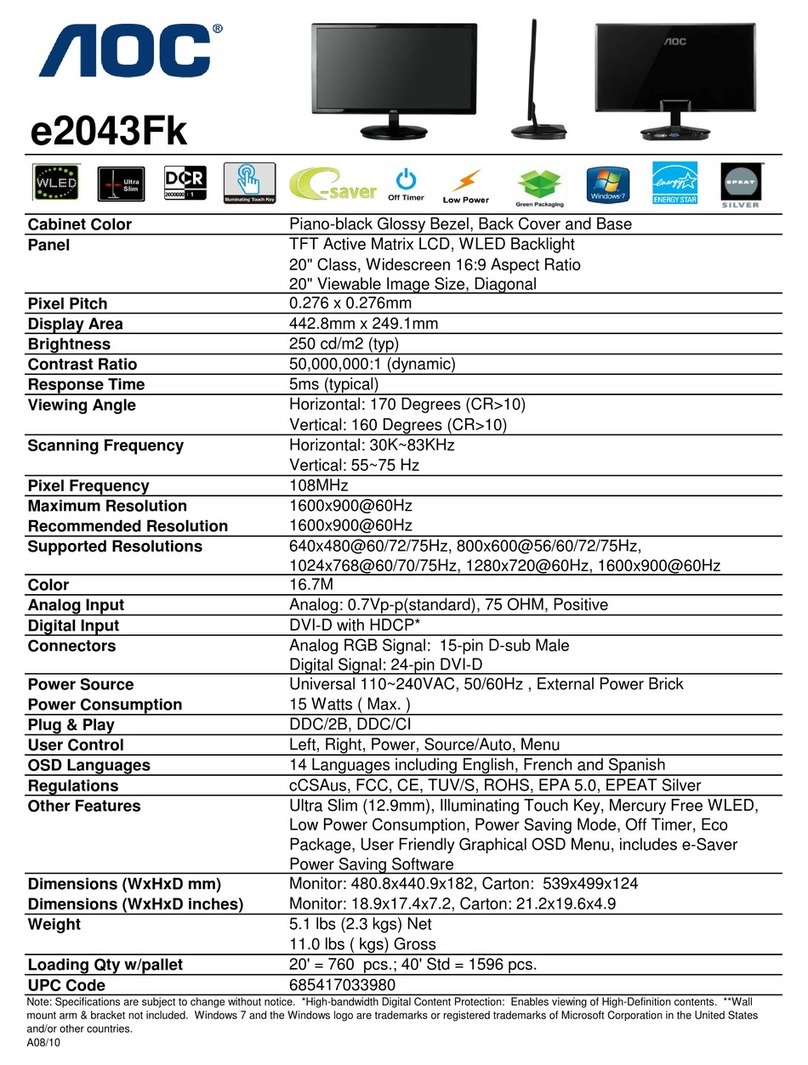 AOC E2043FK User manual