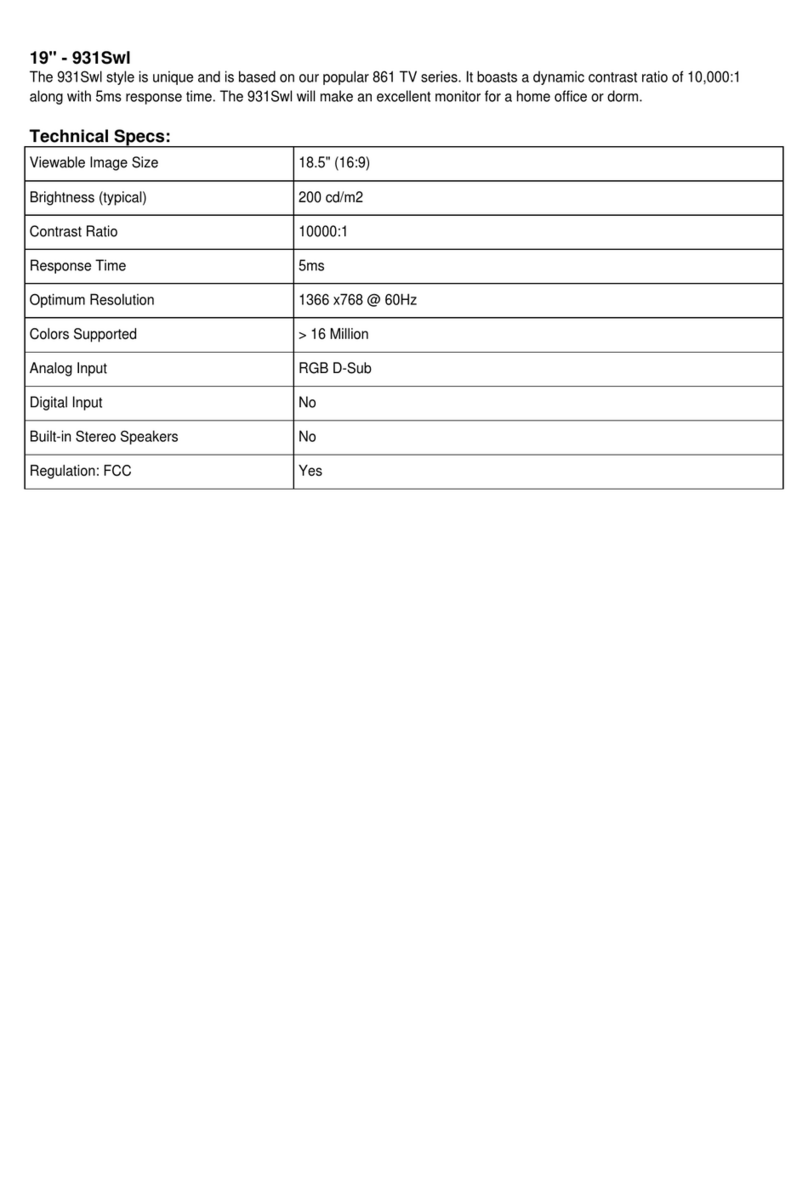 AOC 931Swl User manual