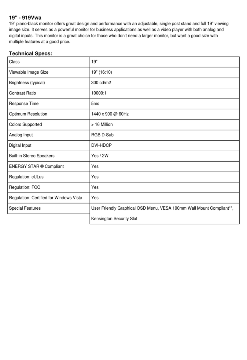 AOC 919Vwa User manual