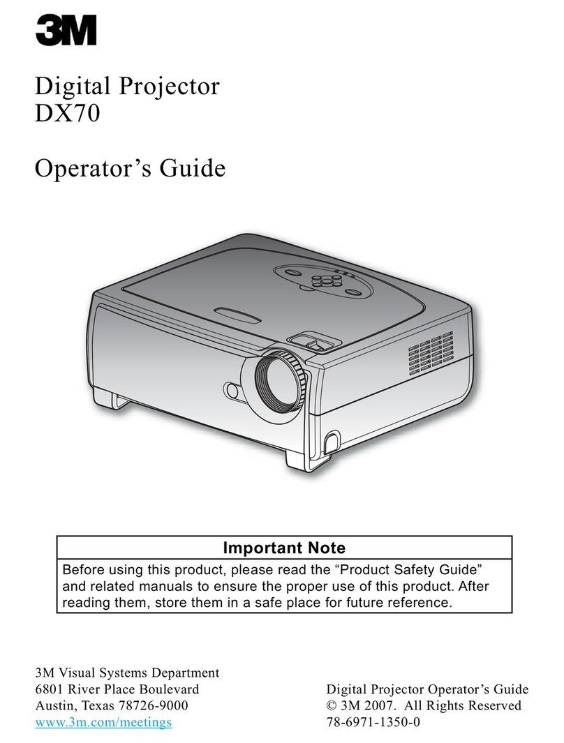 3M DX70 - Digital Projector XGA DLP Manual