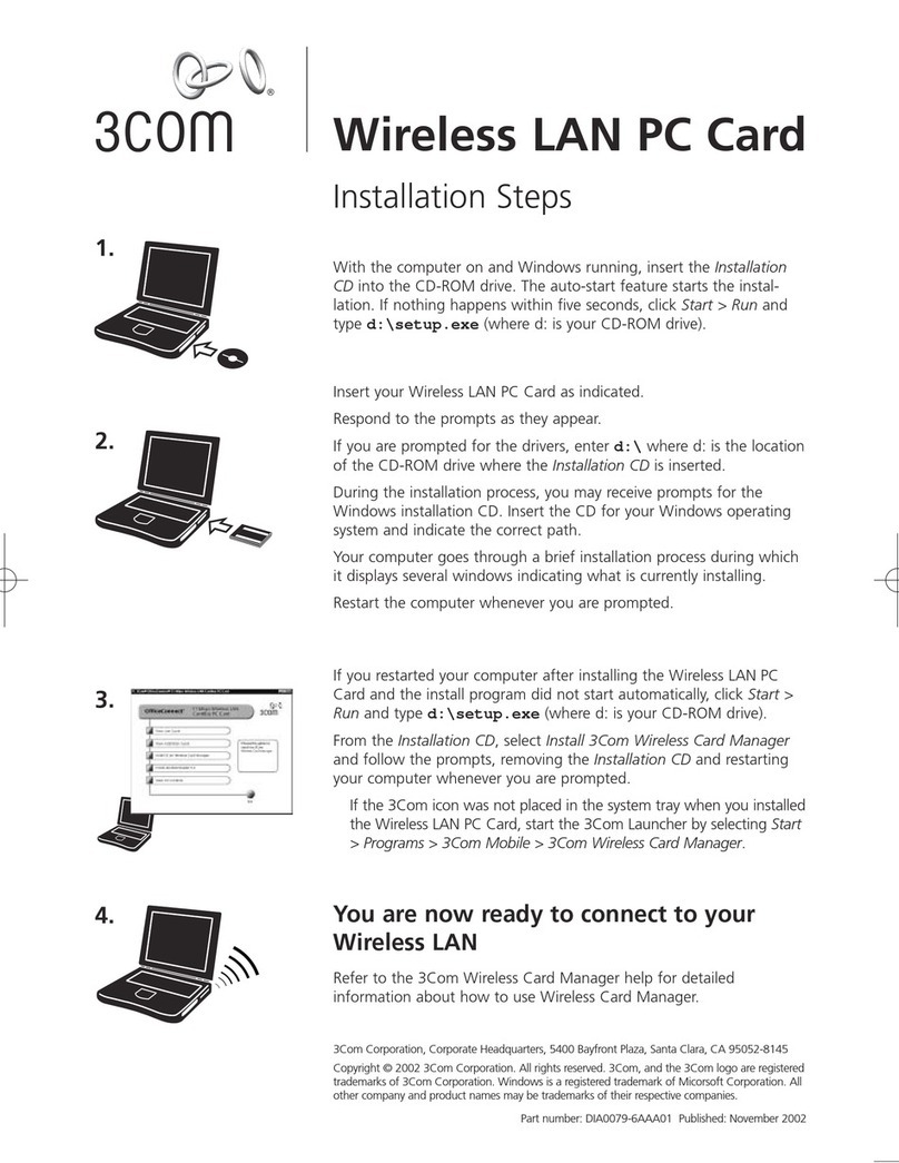 3Com OfficeConnect 3CRWE154G72 Installation Steps