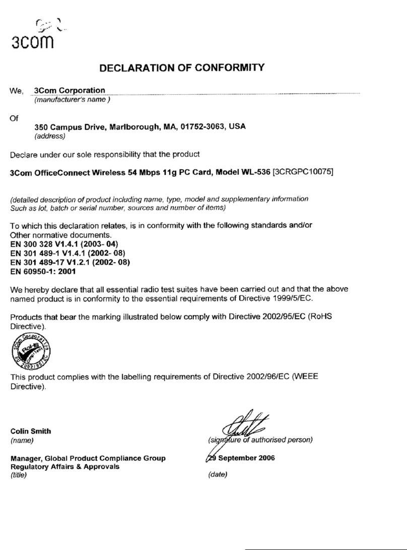 3Com 3CRGPC10075 Reference guide