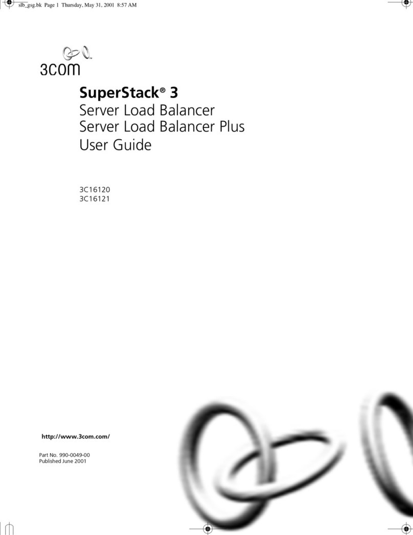 3Com 3C16120 - SuperStack 3 Server Load Balancer user guide 3Com 3C16120 - SuperStack 3 Server Load Balancer user guide