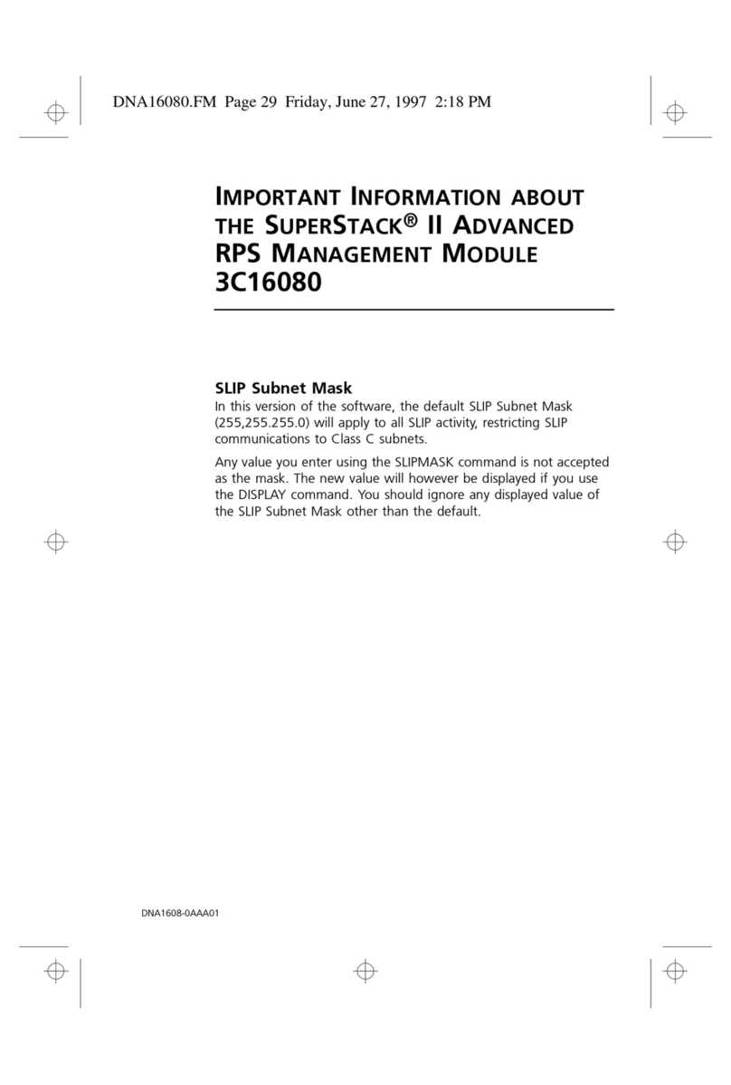 3Com 3C16080 Operating manual