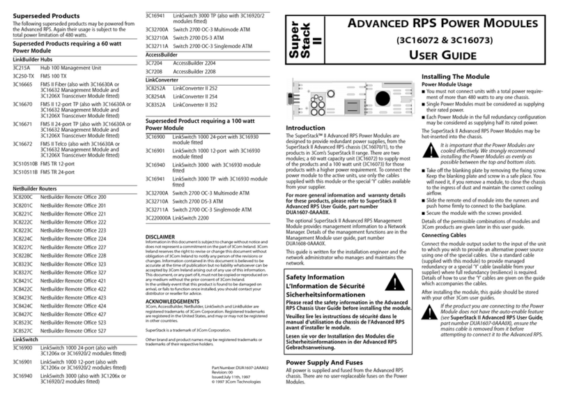 3Com SuperStack II user guide