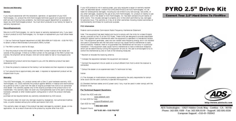 ADS Technologies API-808 User manual