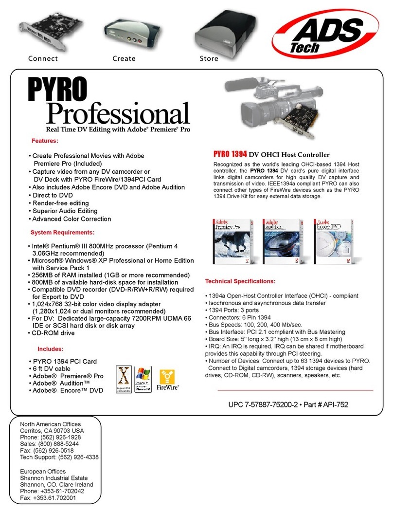 ADS Technologies API-750 specification
