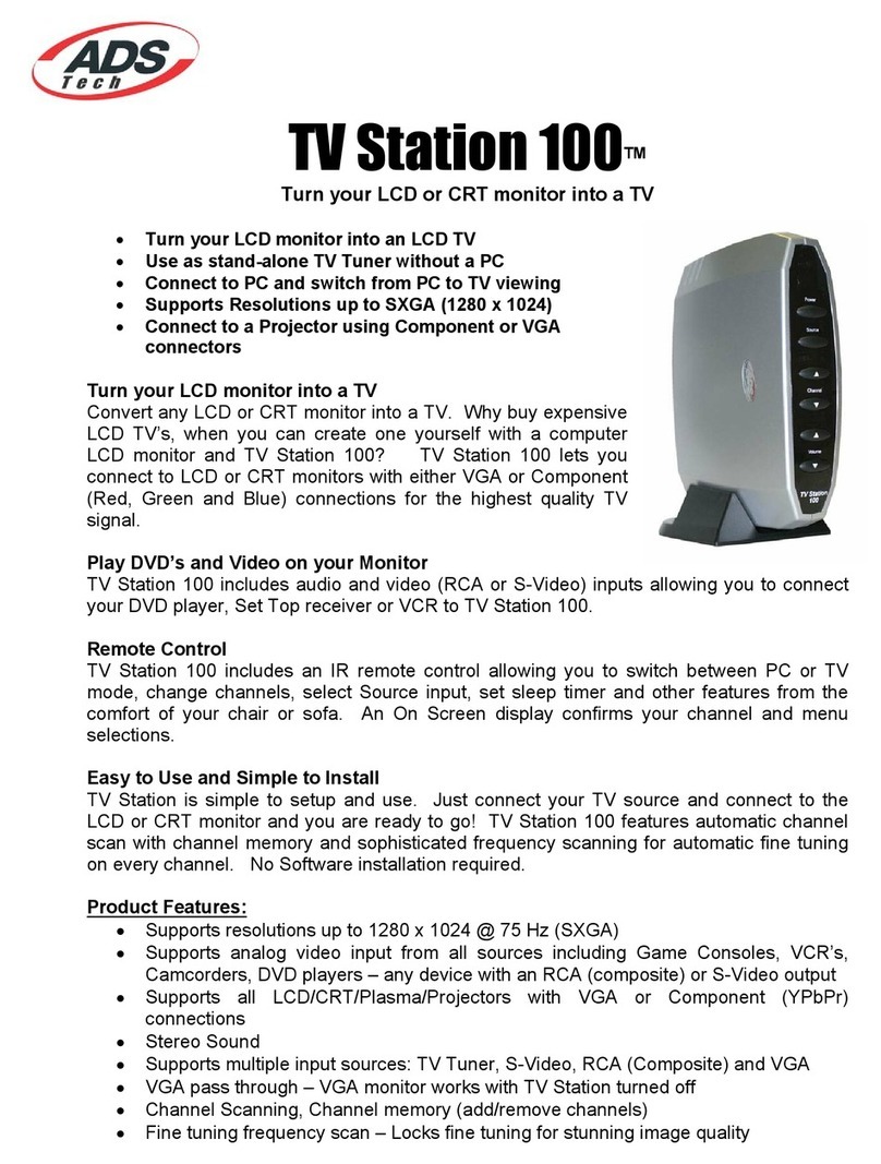 ADS Technologies PTV-360 Instruction Manual