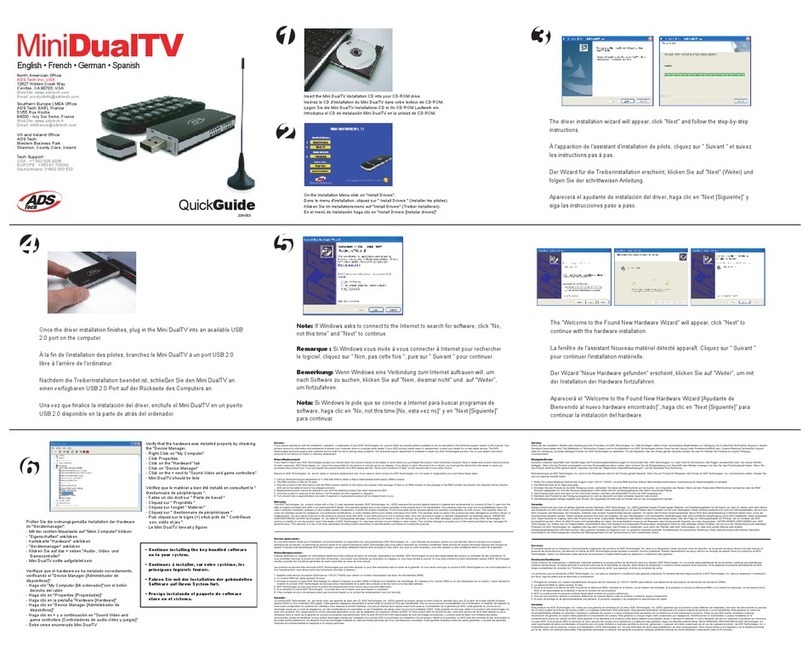 ADS Technologies PTV-339-EFS quick guide