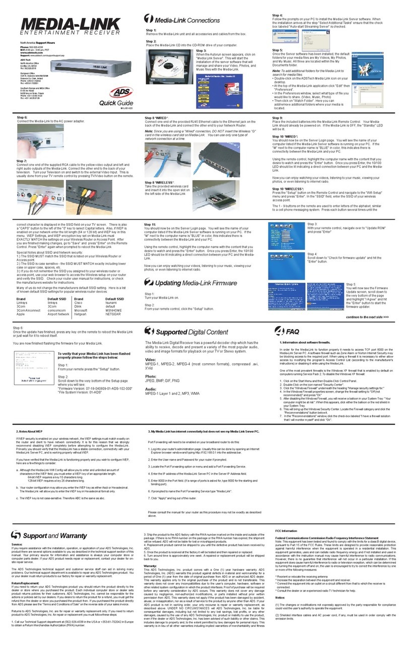 ADS Technologies MXL-581 user manual