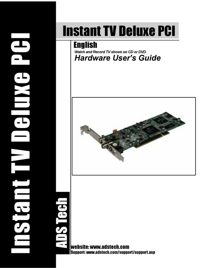 ADS Technologies PTV-305 Hardware user's guide