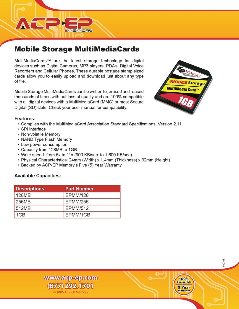 ACP-EP Memory EPMM/128 Specifications