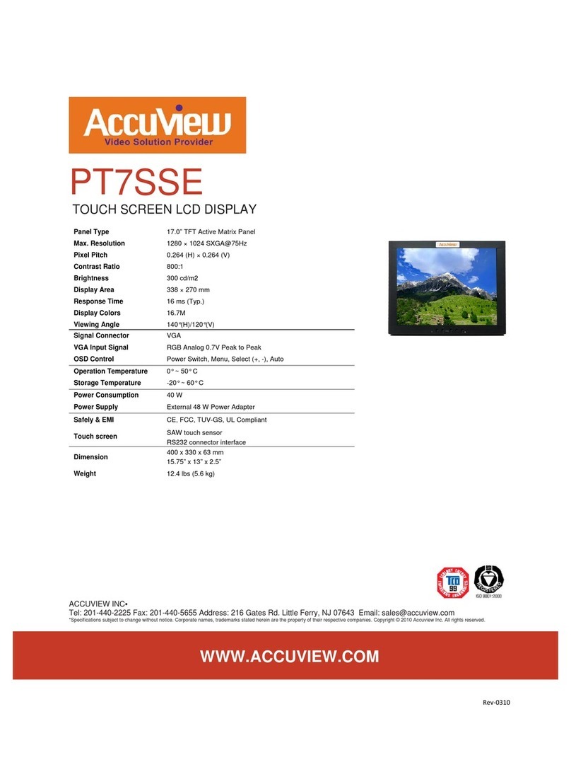 AccuView PT7SSE User manual
