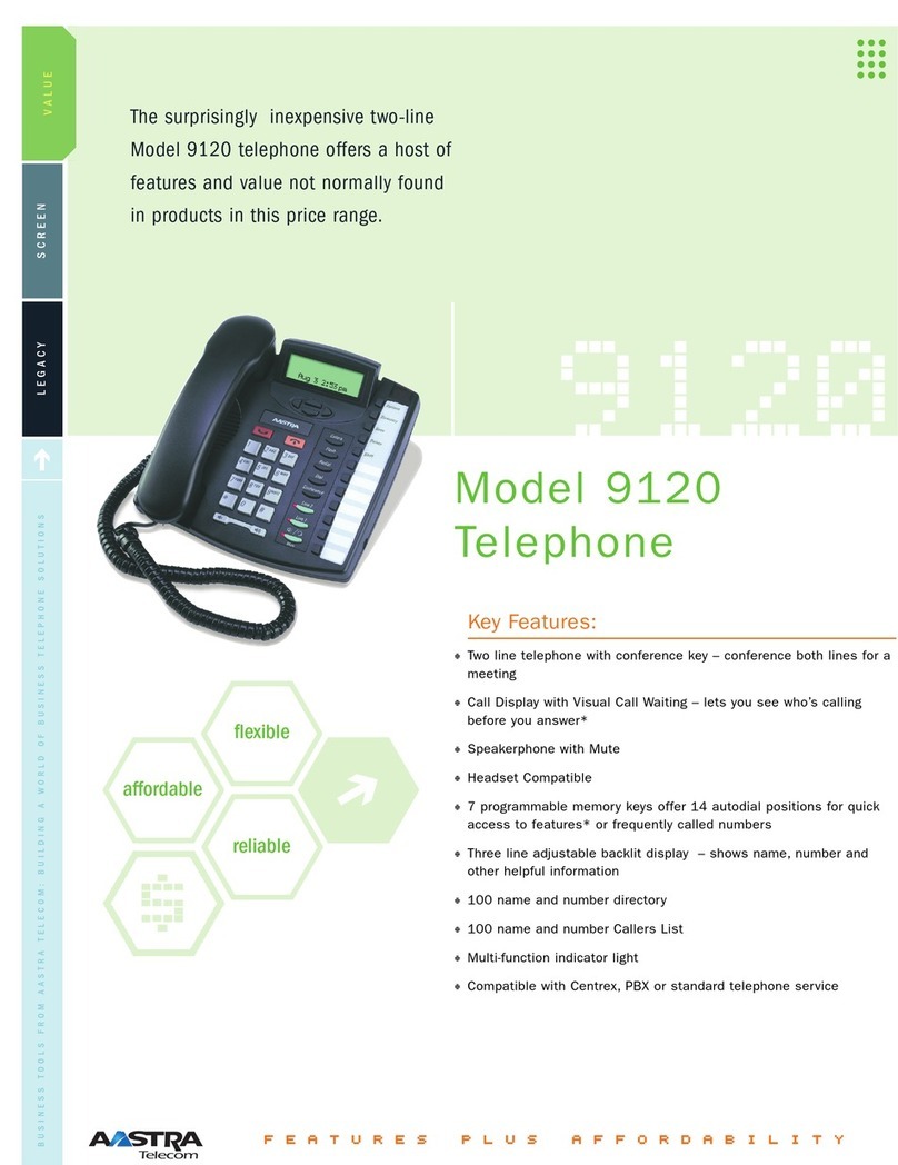 Aastra 9120 User manual Aastra 9120 User manual