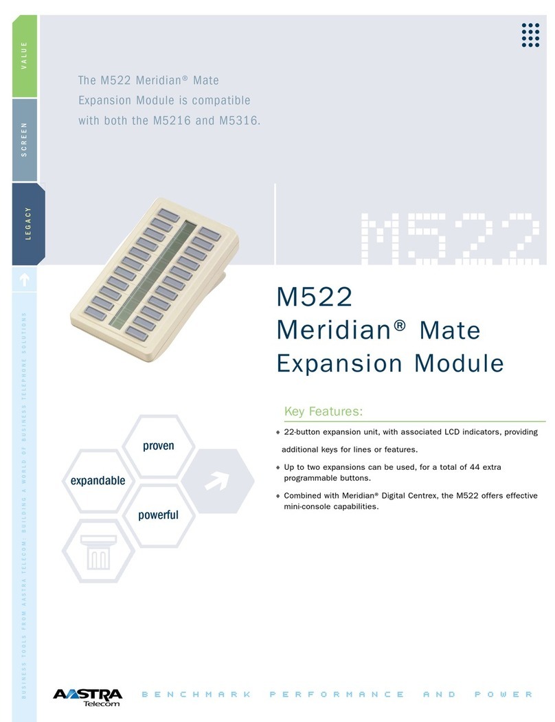 Aastra Meridian 522 Specifications