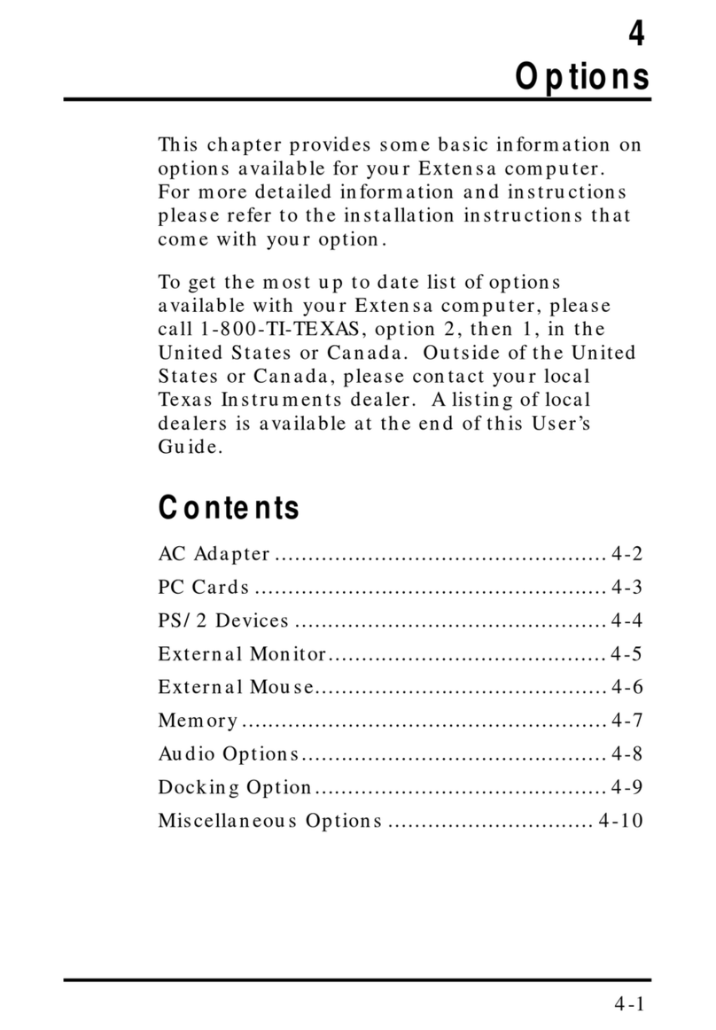 Texas Instruments Extensa 650 User manual