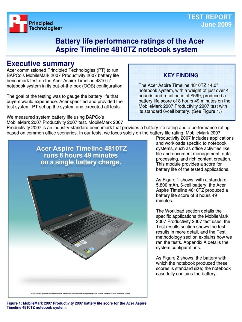Acer Aspire Timeline 4810TZ User manual