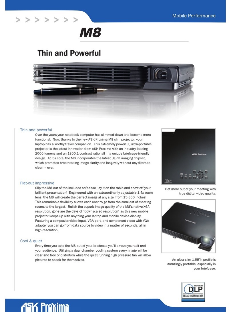 Ask Proxima M8 User manual