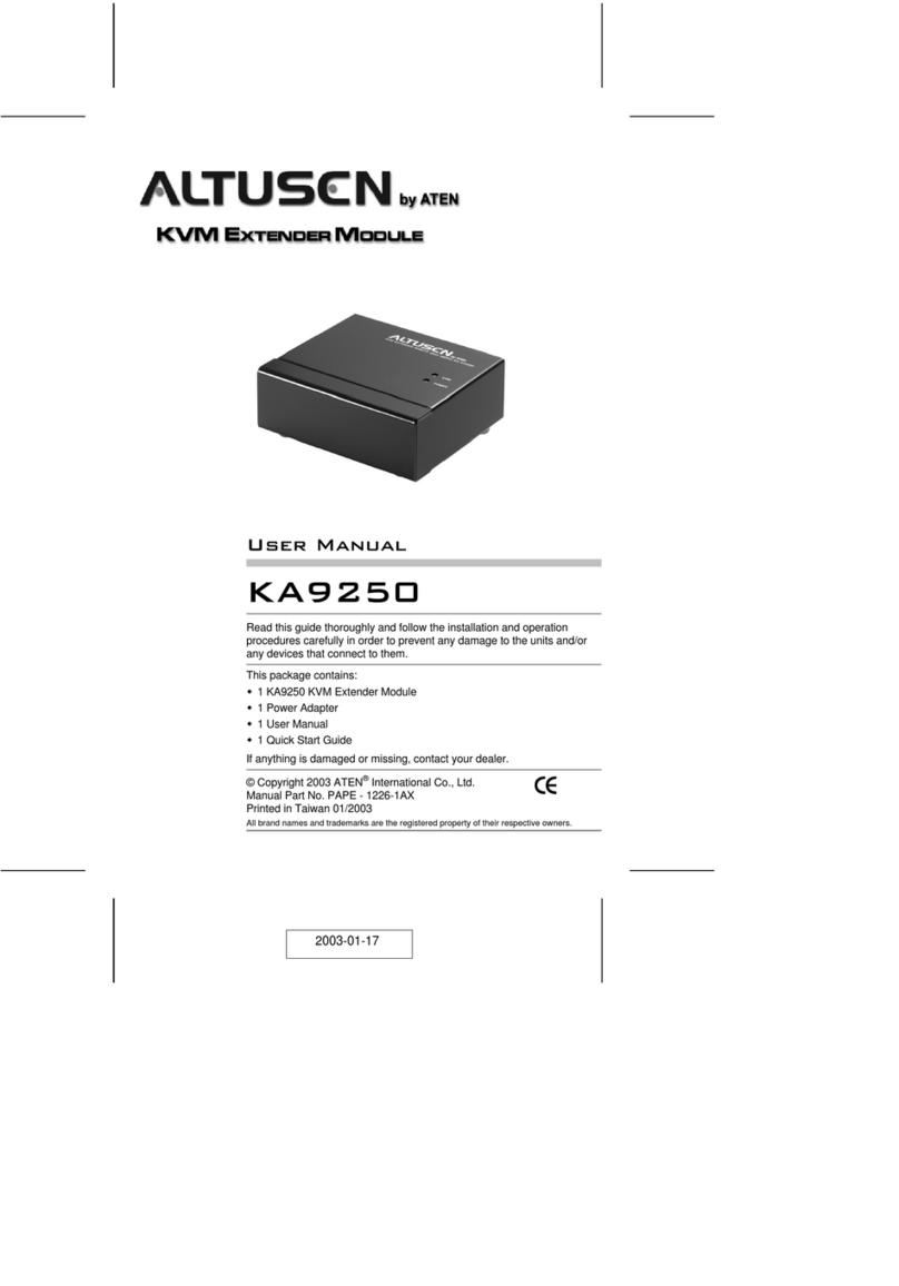 ATEN Altusen KA-9250 user manual