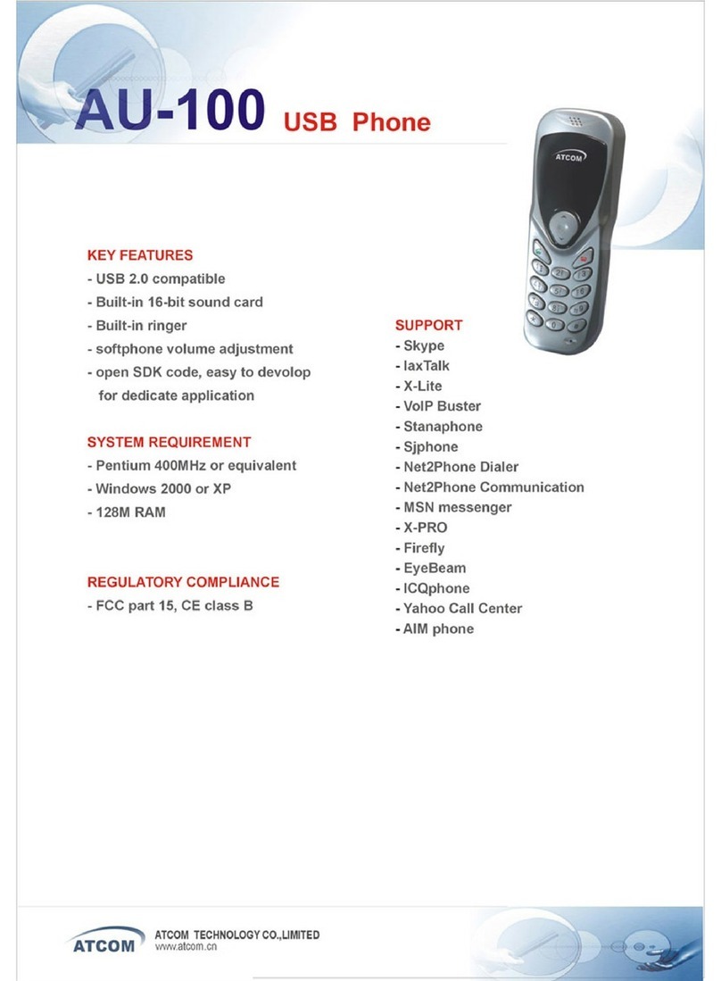 ATCOM AU-100 Specifications