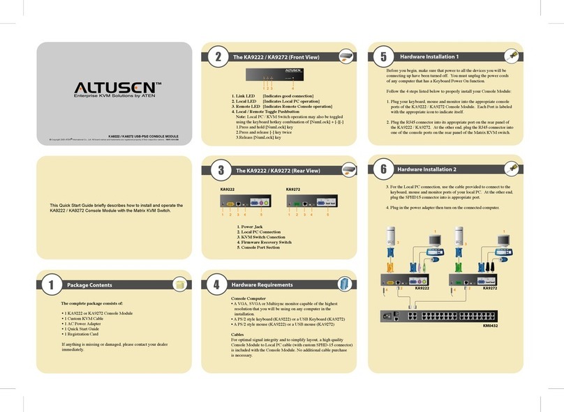 ATEN Altusen KA-9222 User manual ATEN Altusen KA-9222 User manual