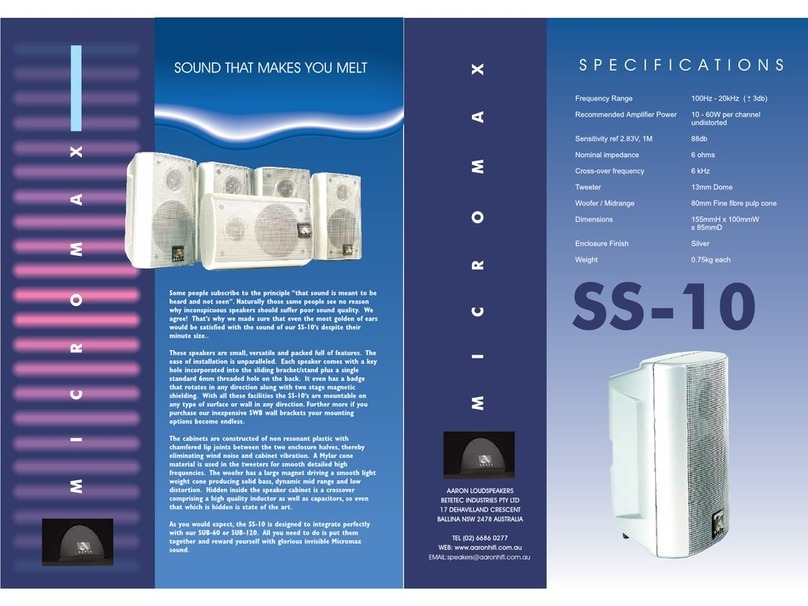 Aaron SS-10 User manual Aaron SS-10 User manual