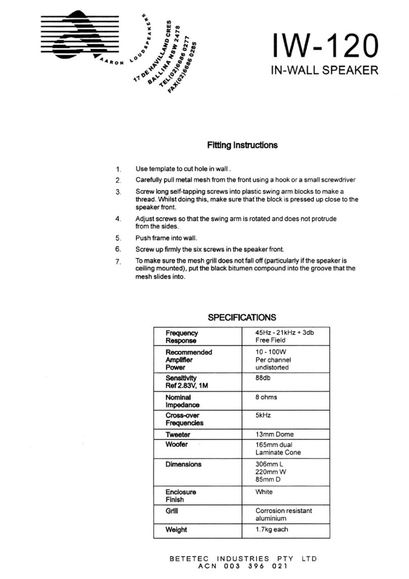 Aaron IW-120 User manual