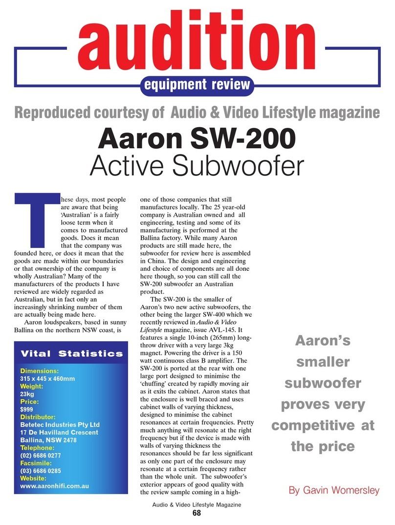 Aaron SW-200 brochure