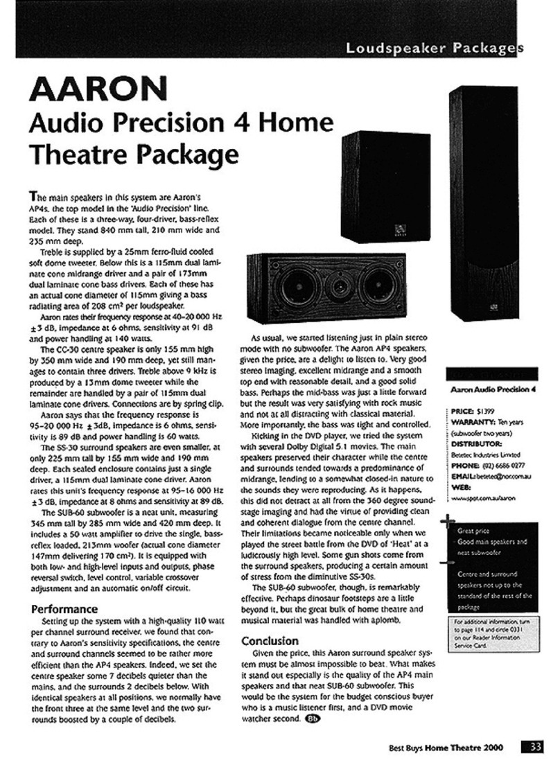 Aaron AP-4 User manual