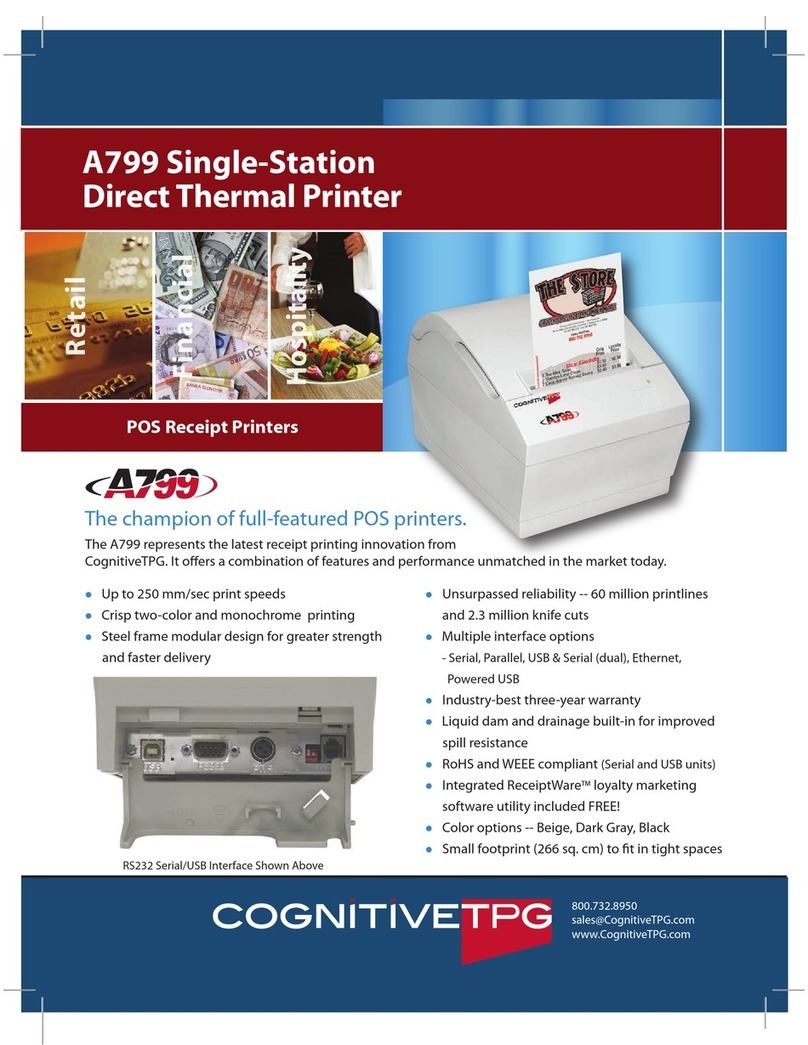 CognitiveTPG ColorPOS A799 User manual