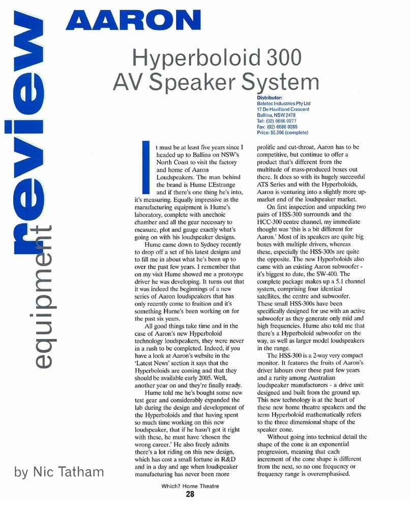 Aaron HCC-300 brochure