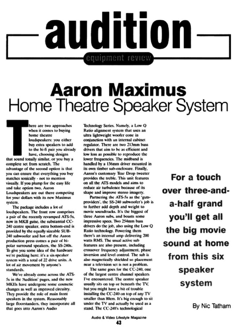 Aaron ATS-5 MkII User manual