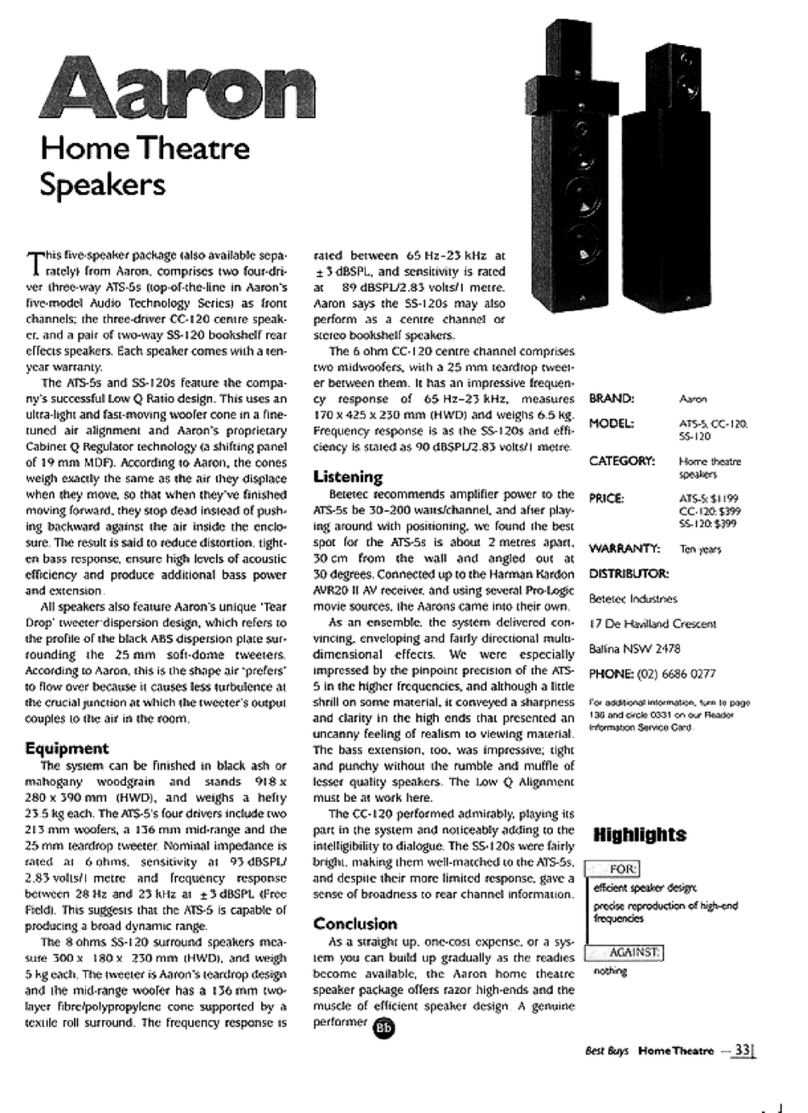 Aaron ATS-5 User manual